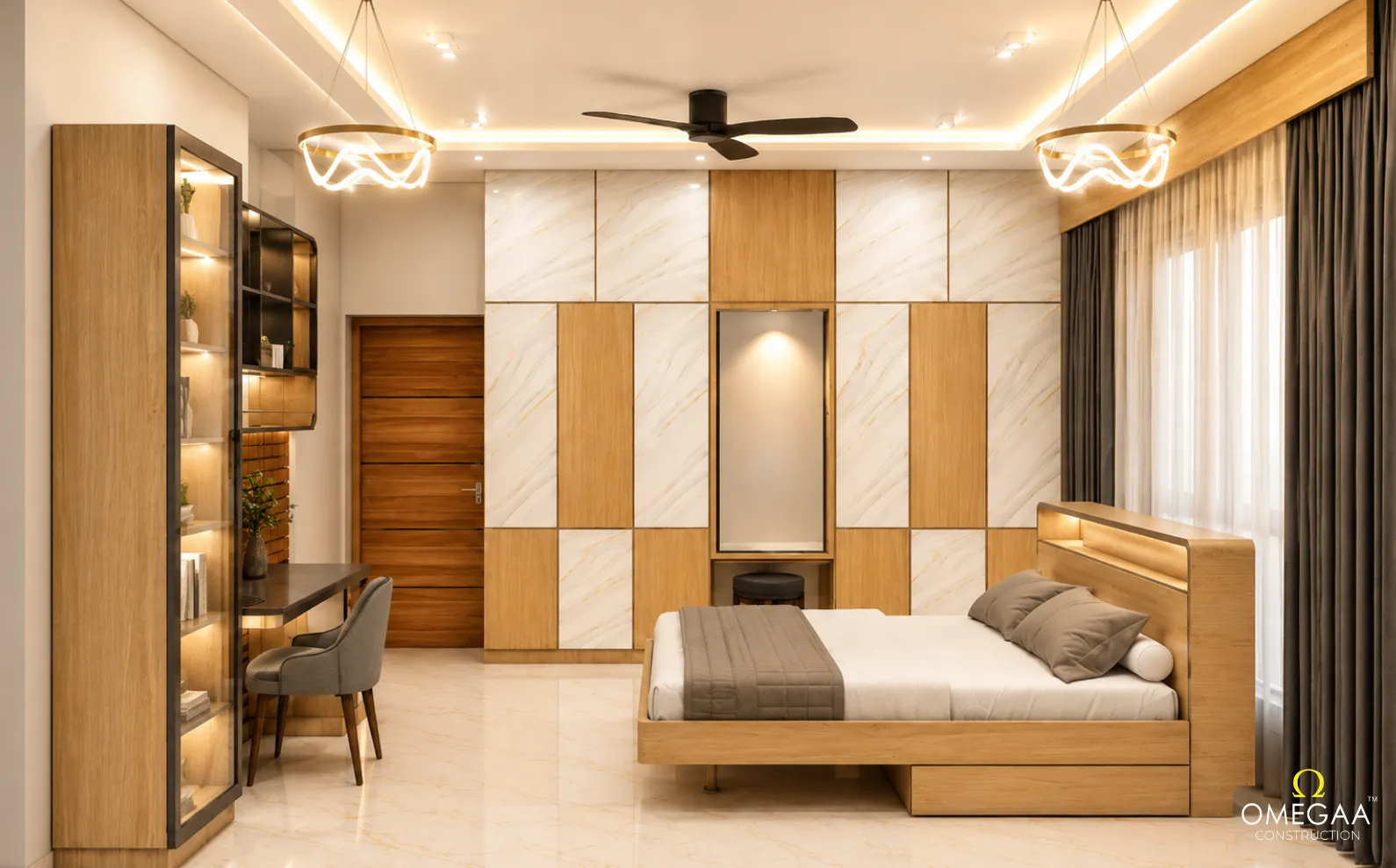 Bedroom 3D rendered visualization